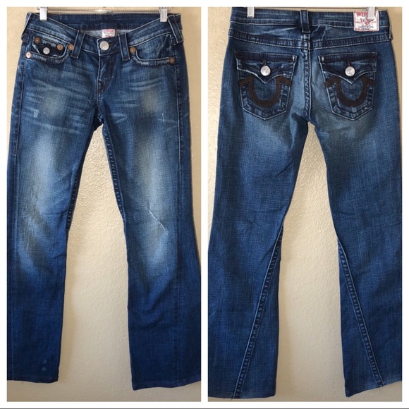 True Religion Denim - True Religion Rainbow Joey Flap Pocket Flair Jeans